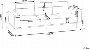 Beliani Sofa 3-osobowa boucle biała SOVIK 3