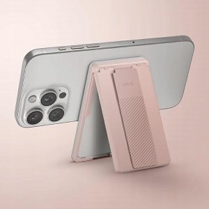 Uniq UNIQ Heldro ID magnetyczny portfel z podpórką i opaską różowy/blush pink 3
