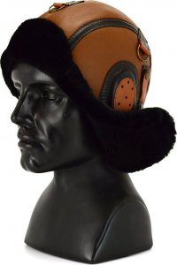 Podhale Regionals Czapka skórzana pilotka LOTNIK - ZIMA 55-56 cm (M) 7