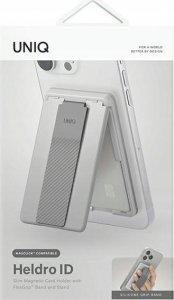 Uniq UNIQ Heldro ID magnetyczny portfel z podpórką i opaską szary/chalk grey 5