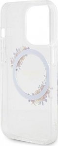Guess GUESS GUHMP15XHFWFCT IPHONE 15 PRO MAX 6.7" TRANSPARENT HARDCASE IML FLOWERS WREATCH MAGSAFE standard 7