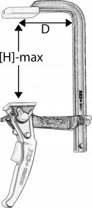 ARTPOL ŚCISK STOLARSKI  80x 600mm STALOWY KUTY + ZAPADKA 2