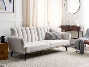 Beliani Sofa rozkładana beżowa VIMMERBY 2
