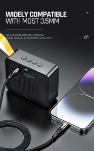 Kabel USB Jellico Lightning - mini Jack 3.5 mm 1.2 m Czarny 4