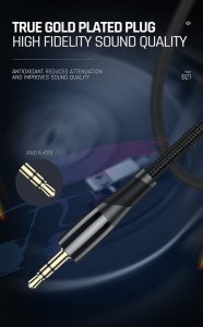 Kabel USB Jellico USB-C - mini Jack 3.5 mm 1.2 m Czarny 3