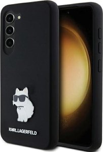 Karl Lagerfeld Etui Karl Lagerfeld KLHCS23SSMHCNPK Samsung Galaxy S23 hardcase Silicone Choupette Metal Pin czarny/black 1