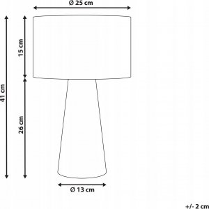 Lampa stołowa Beliani Lampa stołowa z czarnym WELMEL 3