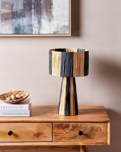 Lampa stołowa Beliani Lampa stołowa z czarnym WELMEL 4