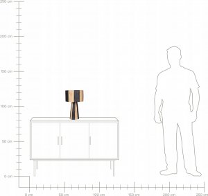 Lampa stołowa Beliani Lampa stołowa z czarnym WELMEL 9