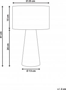 Lampa stołowa Beliani Lampa stołowa z czarnym WELMEL 10