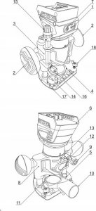 Frezarka Dedra 18 V 2