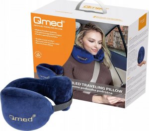 QMED Profilowana poduszka podróżna TRAVELING niebieska 4