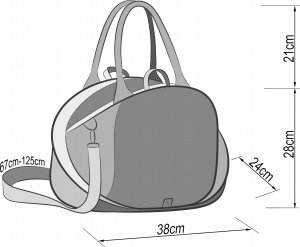 Torba DOGGY R1 TORBA SEA SHELL MALINOWY 9