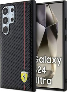 Ferrari Ferrari Carbon Printed Line - Etui Samsung Galaxy S24 Ultra (czarny) 1