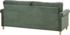 Beliani Sofa 3-osobowa sztruksowa ciemnozielona RONNEBY 4