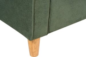 Beliani Sofa 3-osobowa sztruksowa ciemnozielona RONNEBY 9