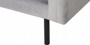 Beliani Sofa welurowa 3-osobowa szara VINTERBRO 11