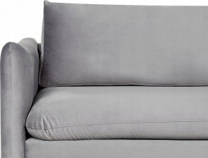 Beliani Sofa welurowa 3-osobowa szara VINTERBRO 7