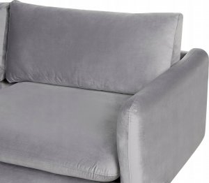 Beliani Sofa welurowa 3-osobowa szara VINTERBRO 8