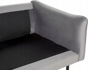 Beliani Sofa welurowa 3-osobowa szara VINTERBRO 9