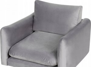 Beliani Zestaw wypoczynkowy welurowy szary VINTERBRO 12