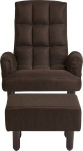 Beliani Fotel rozkładany z podnóżkiem OLAND brązowy 6