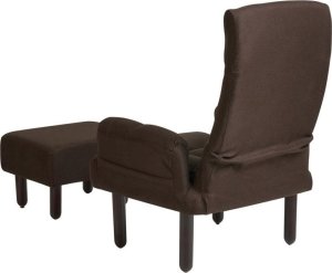 Beliani Fotel rozkładany z podnóżkiem OLAND brązowy 7
