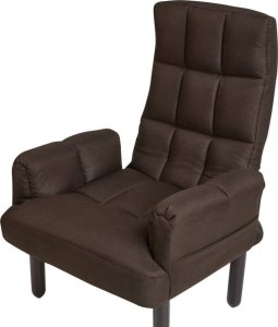 Beliani Fotel rozkładany z podnóżkiem OLAND brązowy 8