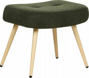 Beliani Fotel z podnóżkiem boucle ciemnozielony VEJLE 7