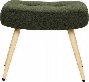 Beliani Fotel z podnóżkiem boucle ciemnozielony VEJLE 8