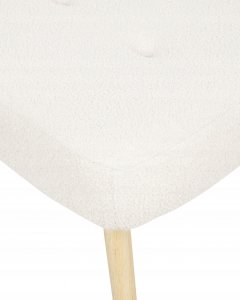 Beliani Fotel z podnóżkiem boucle złamana biel VEJLE 9