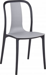 Beliani Zestaw 8 krzeseł ogrodowych szaro-czarny SPEZIA 5