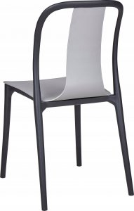 Beliani Zestaw 8 krzeseł ogrodowych szaro-czarny SPEZIA 7