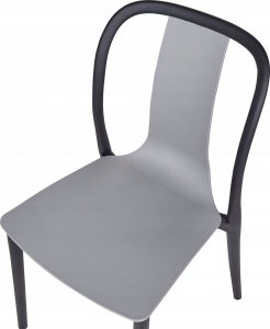 Beliani Zestaw 8 krzeseł ogrodowych szaro-czarny SPEZIA 8