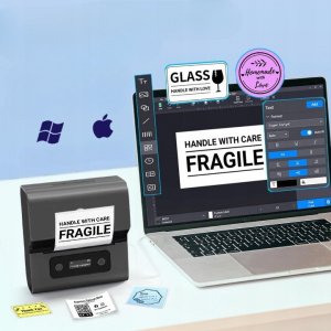 Drukarka etykiet Phomemo Phomemo Drukarka Termiczna Etykiet Bluetooth Ios Android Printmaster / M221 / Czarny 5