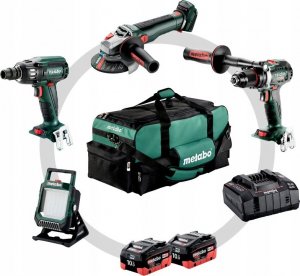 Zestaw elektronarzędzi Metabo ZESTAW COMBO 18V BS+SSW+WBQ+BSA 2*10.0AH 1