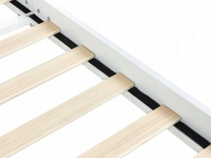 Beliani Łóżko metalowe 160 x 200 cm białe MAURESSAC 8