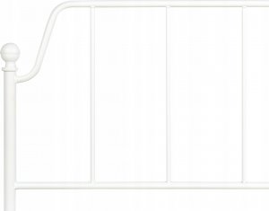 Beliani Łóżko metalowe 140 x 200 cm białe MAURESSAC 7