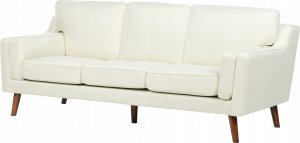Beliani Sofa 3-osobowa tapicerowana biała LOKKA 4