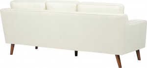 Beliani Sofa 3-osobowa tapicerowana biała LOKKA 5