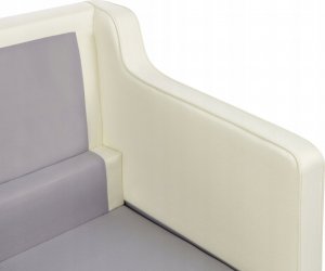 Beliani Sofa 3-osobowa tapicerowana biała LOKKA 8