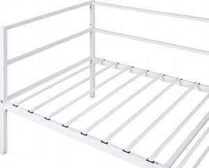 Beliani Łóżko metalowe 90 x 200 cm białe BATTUT 7