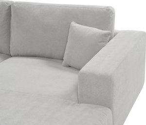 Beliani Narożnik 3-osobowy lewostronny jasnoszary LOFOTEN 6