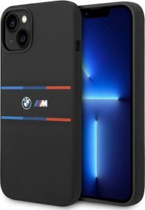 BMW BMW BMHCP15S22SDTK iPhone 15 / 14 / 13 6.1" czarny/black hardcase M Silicone Tricolor Lines NoSize 1