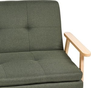 Beliani Sofa rozkładana zielona TJORN 7