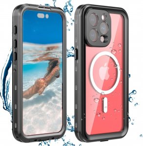 Alogy Etui do Apple iPhone 15 Pro Max Pancerne 360 case do Mag Safe wodoodporne Armor IP68 Alogy czarne 1