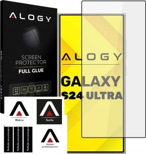 Alogy Szkło hartowane do etui Alogy Full Glue case friendly do Samsung Galaxy S24 Ultra Czarne 1