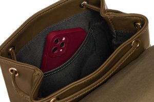 David Jones Miejski plecak damski z klapką wykonany ze skóry ekologicznej - David Jones NoSize 6