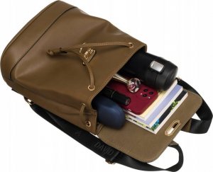 David Jones Miejski plecak damski z klapką wykonany ze skóry ekologicznej - David Jones NoSize 7