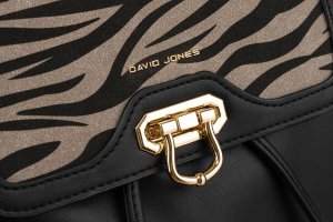 David Jones Miejski plecak damski z klapką wykonany ze skóry ekologicznej - David Jones NoSize 4